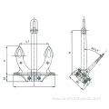 Marine mooring type A/B/C type hall anchor